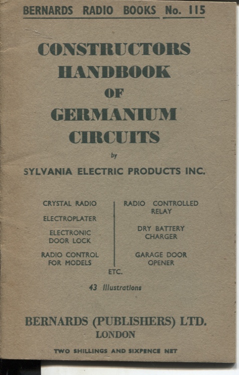 Image for CONSTRUCTORS HANDBOOK OF GERMANIUM CIRCUITS